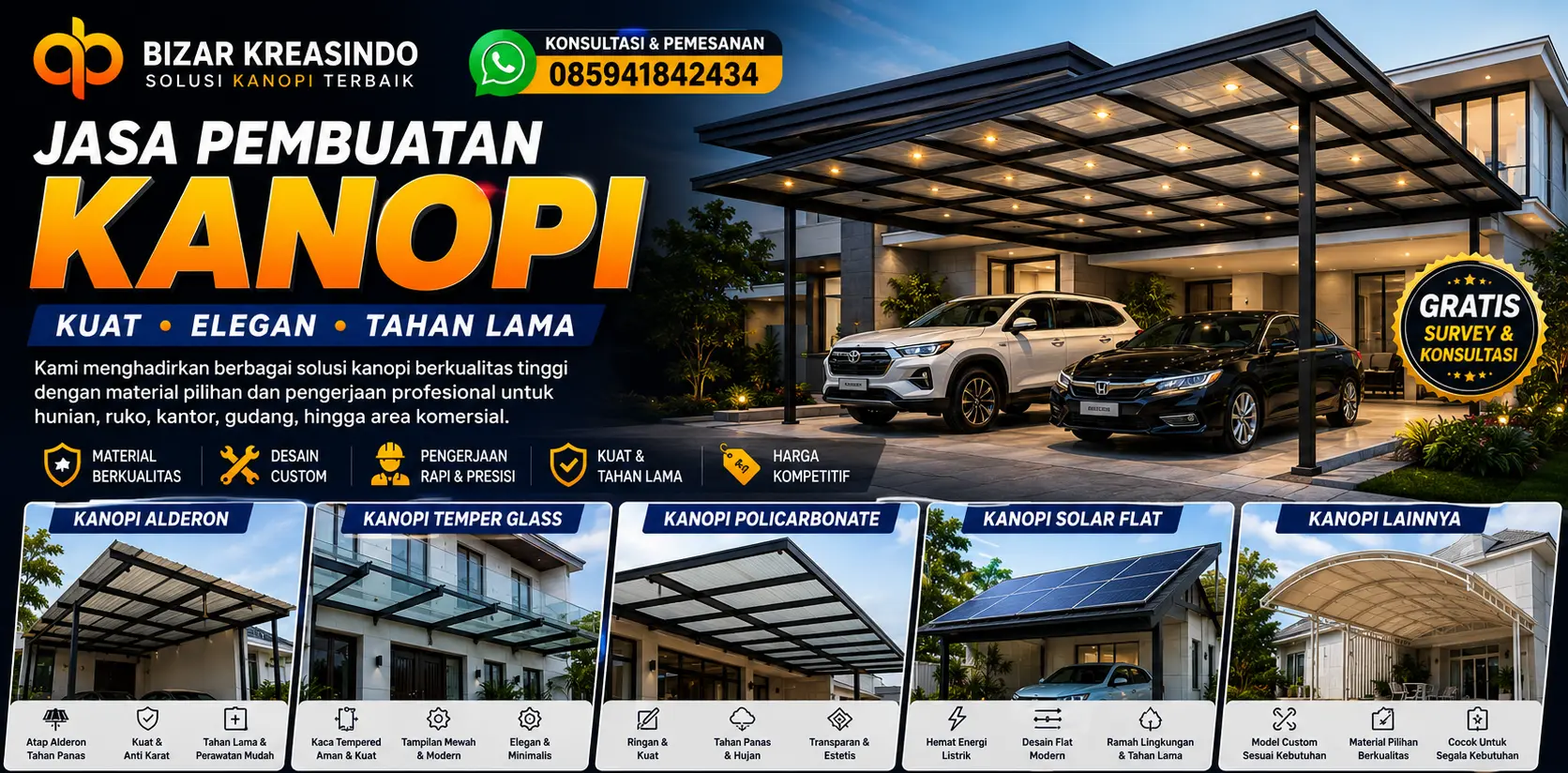 Jasa Kontraktor Kanopi jabotabek